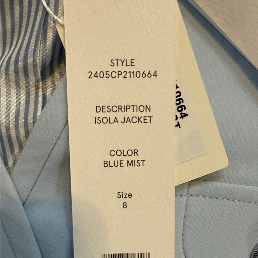 Veronica Beard Sky Blue Cropped Jacket - Picture 5 of 5